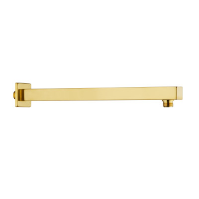 BRAZO DE PARED DUCHA CUADRADO ORO CEPILLADO